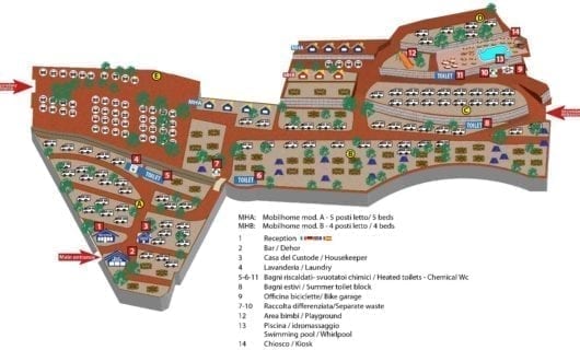 Plattegrond Camping Marino